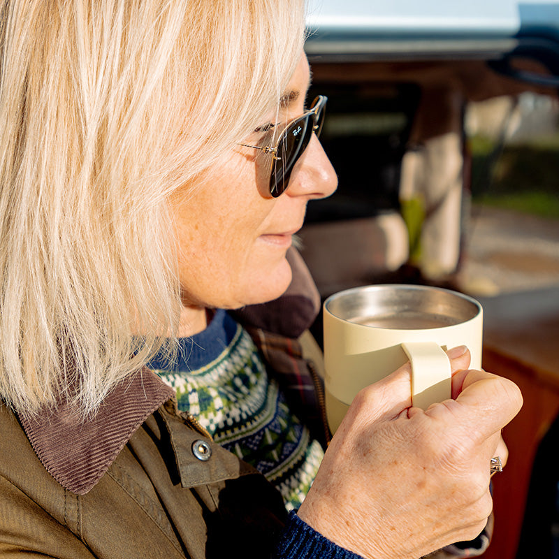 12oz-rise-mug-v5 12oz_rise_coffee_mug_wax_yellow_woman_drink_closeup_square.jpg