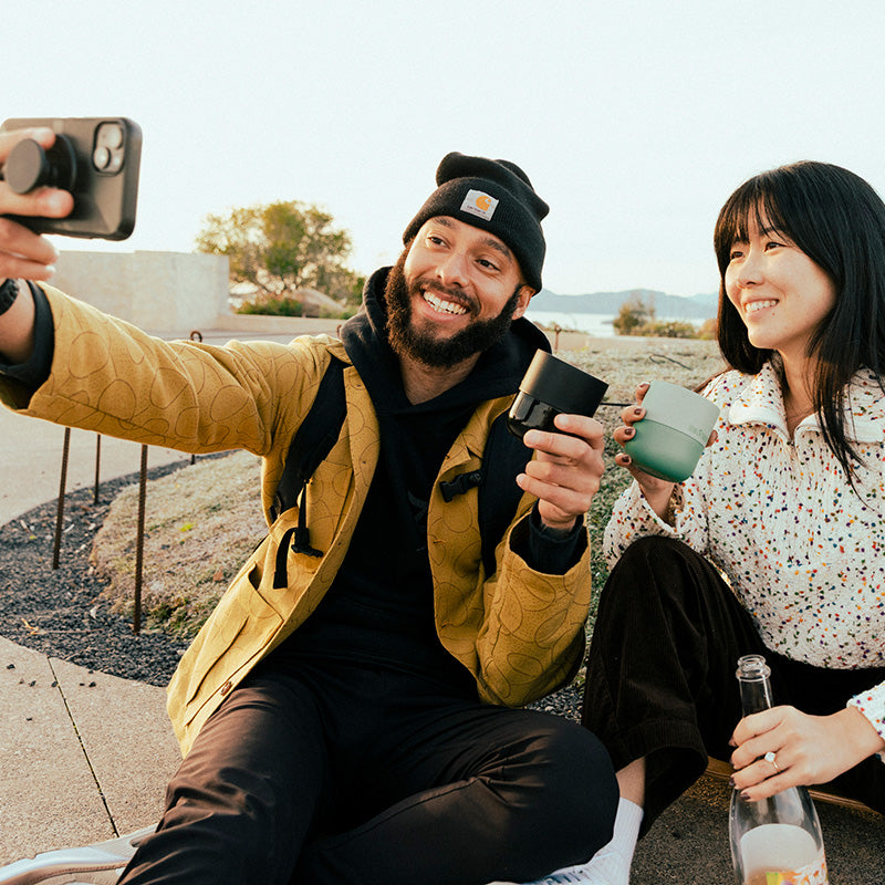 8oz-rise-lowball-tumbler-x5 8oz_rise_lowball_black_iceberg_couple_selfie_city_square.jpg